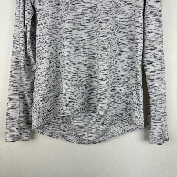 Lululemon Meant To Move Long Sleeve Shirts Tiger Space Dye Black White Womens 10 - Picture 5 of 11